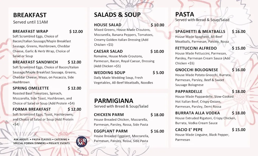 Menu_Forma Pasta Cafe & Market_Sewickley, PA_image_old_1