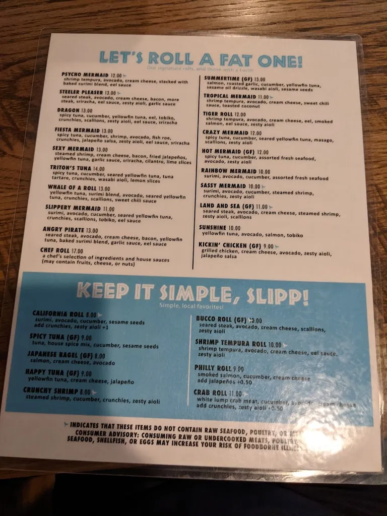 Menu_The Slippery Mermaid Sushi Bar_Sewickley, PA_image_old_2
