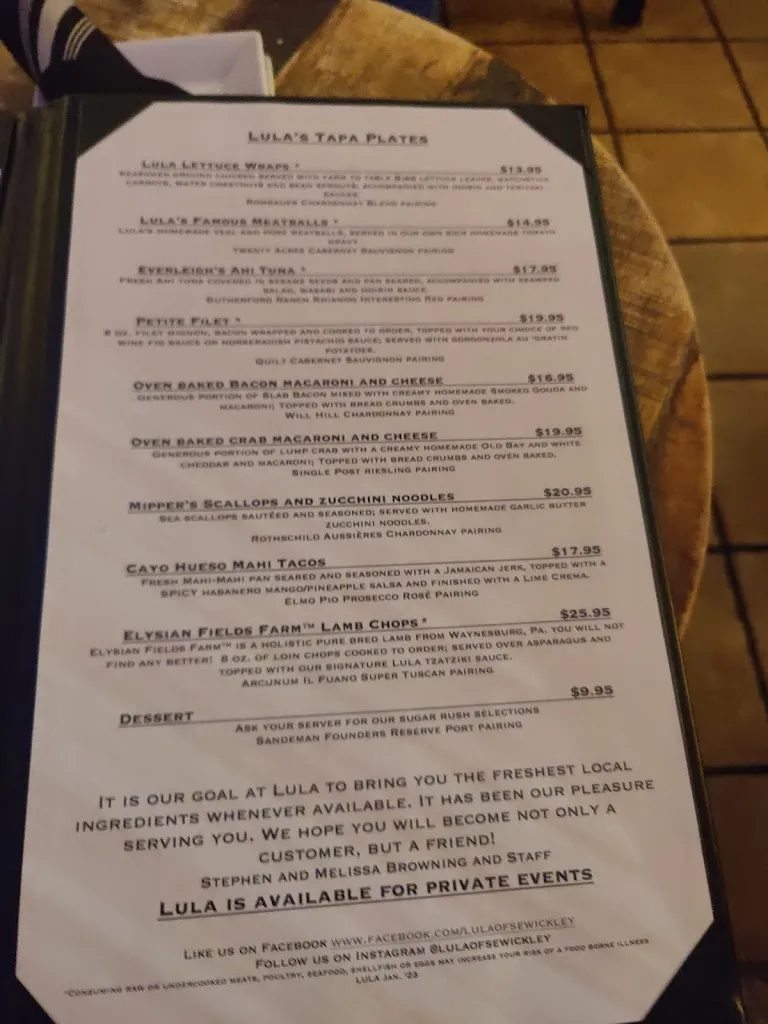 Menu_Lula_Sewickley, PA_image_old_2