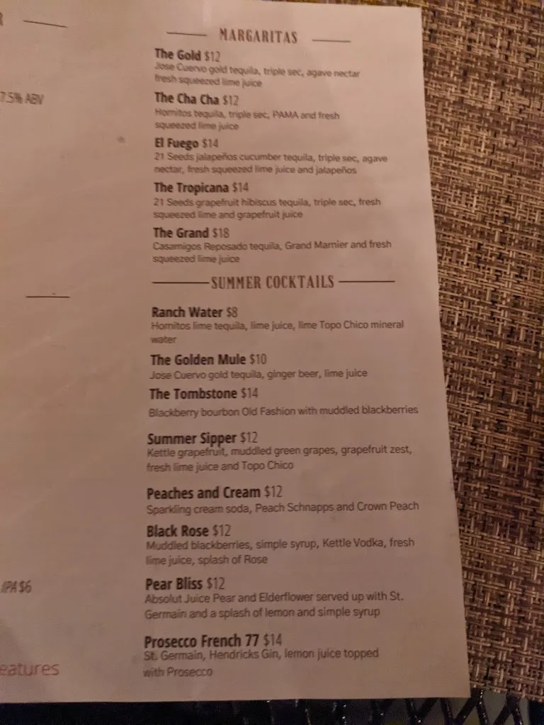 Menu_The Hotel and Rosa's Cantina_Sewickley, PA_image_old_3