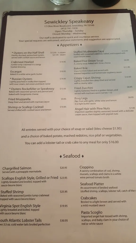 Menu_Sewickley Speakeasy_Sewickley, PA_image_old_3