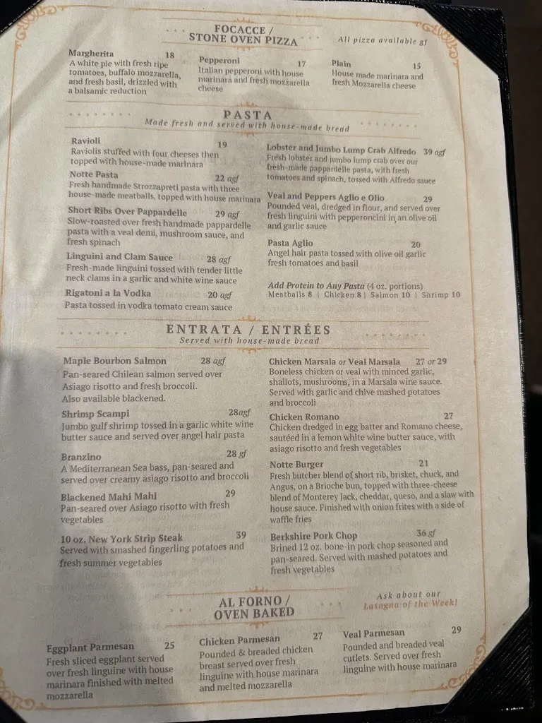 Menu_Cafe Notte | Italian Restaurant & Bar_Pittsburgh, PA_image_old_2