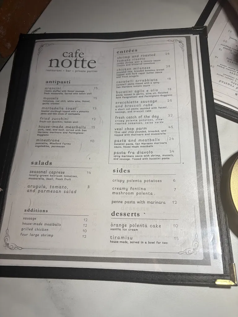 Menu_Cafe Notte | Italian Restaurant & Bar_Pittsburgh, PA_image_old_3