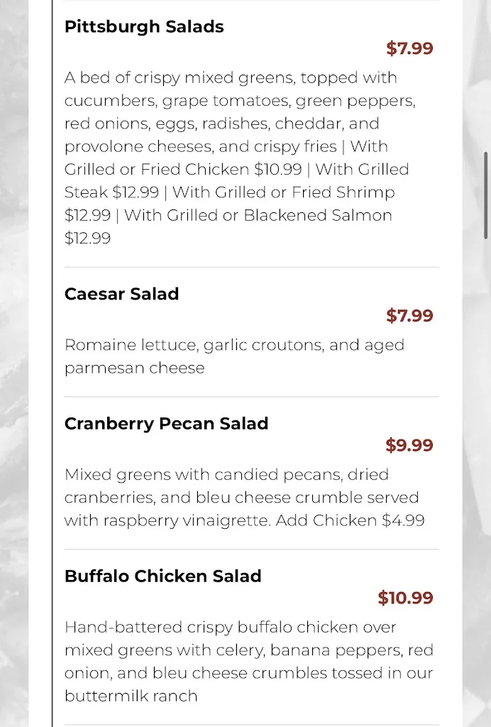 Menu_Sunny Jim's Tavern est 1934_Pittsburgh, PA_image_old_3