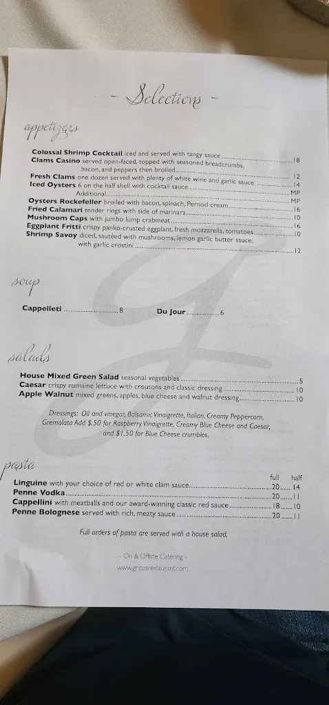 Menu_Grico's_Exeter, PA_image_old_3