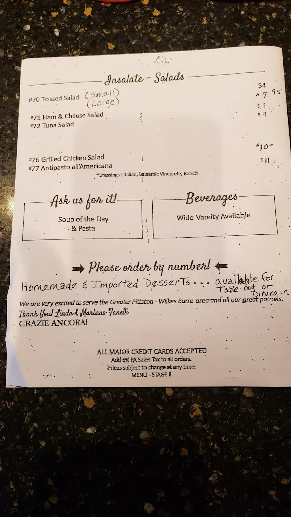 Menu_Mariano's La Puccia_Exeter, PA_image_old_2
