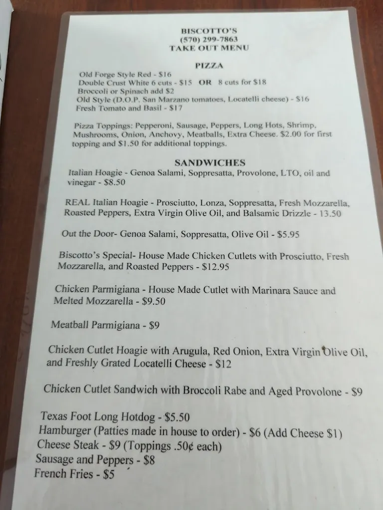 Menu_Biscotto's_Exeter, PA_image_old_1