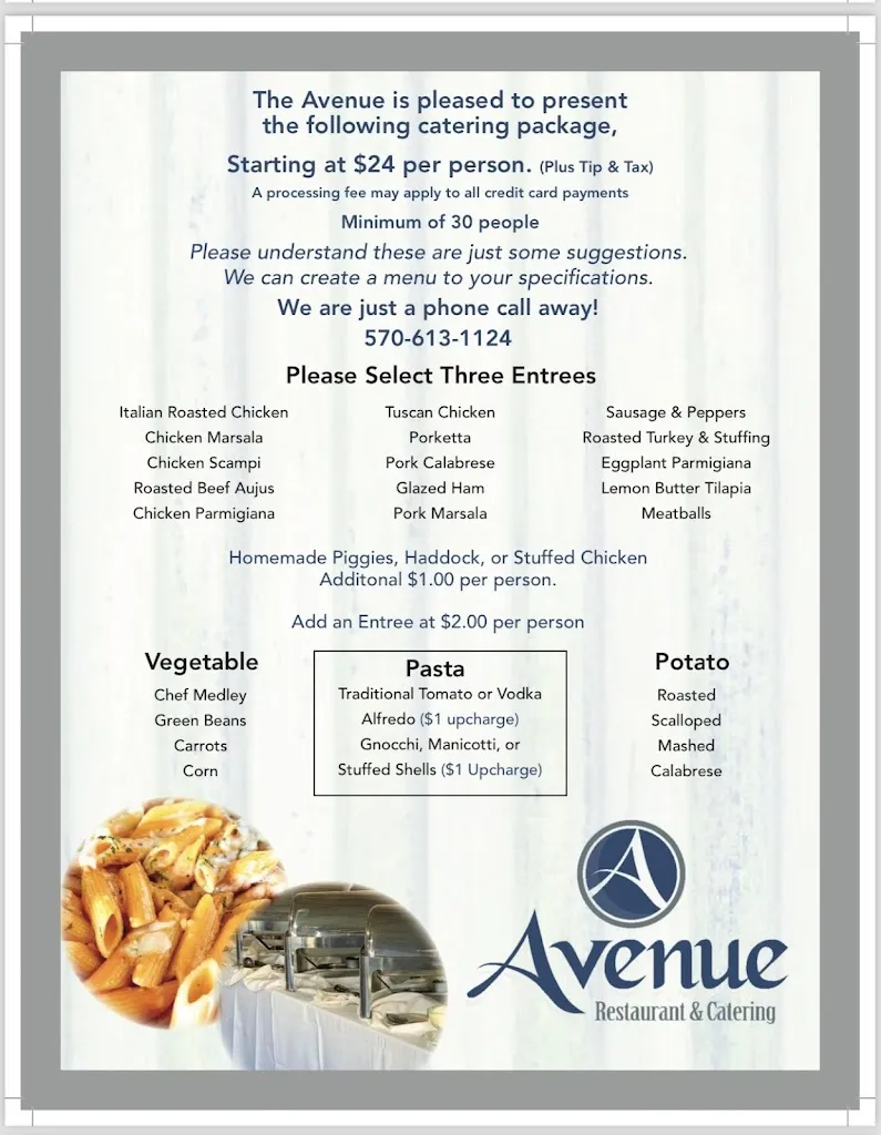Menu_The Avenue Restaurant & Catering_Wyoming, PA_image_old_2