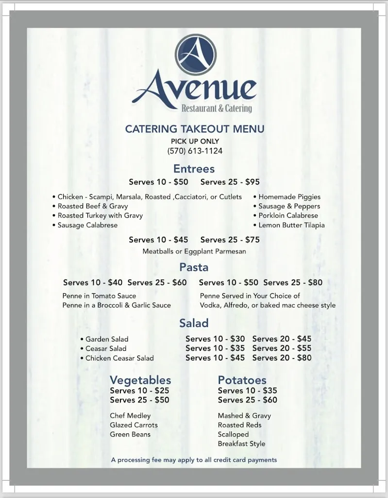 Menu_The Avenue Restaurant & Catering_Wyoming, PA_image_old_3