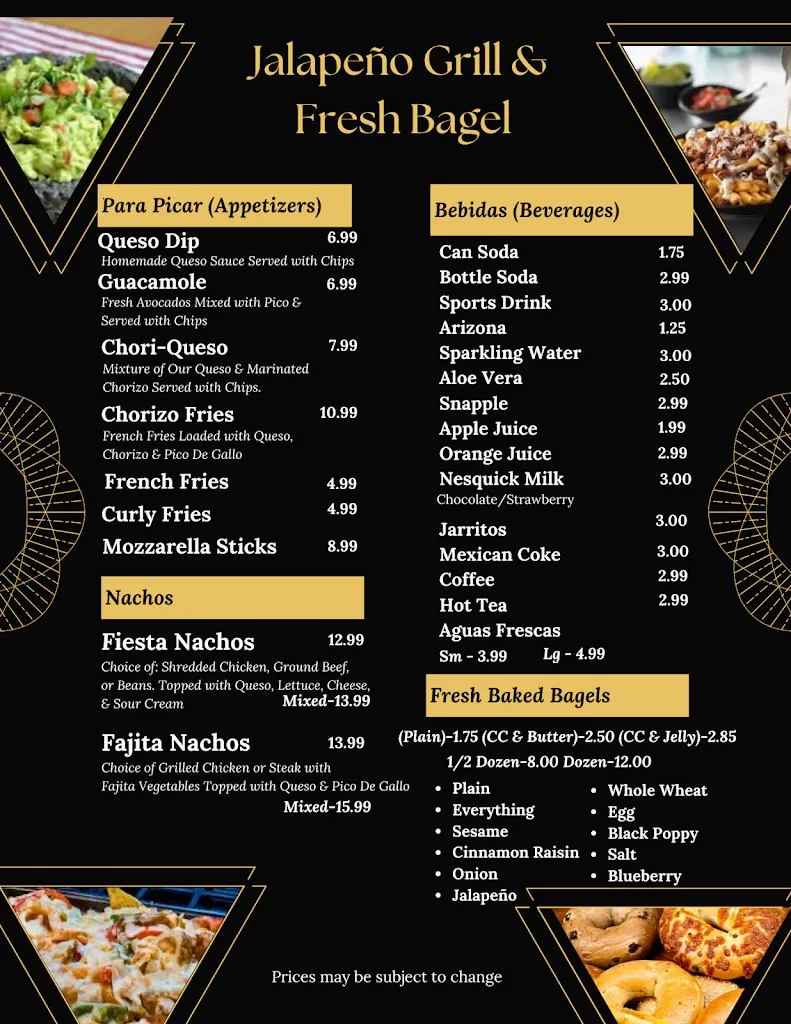 Menu_Jalapeño Grill & Fresh Bagel_Exeter, PA_image_old_1