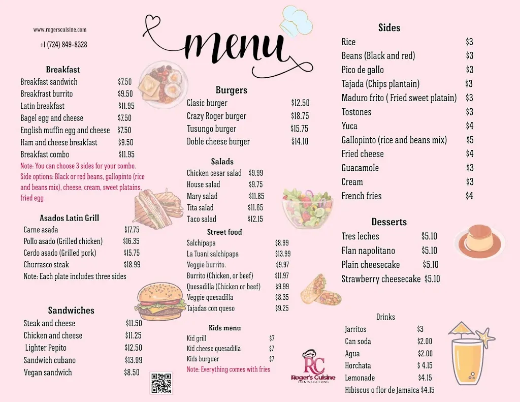 Menu_Roger's Cuisine_Cranberry Twp, PA_image_old_1