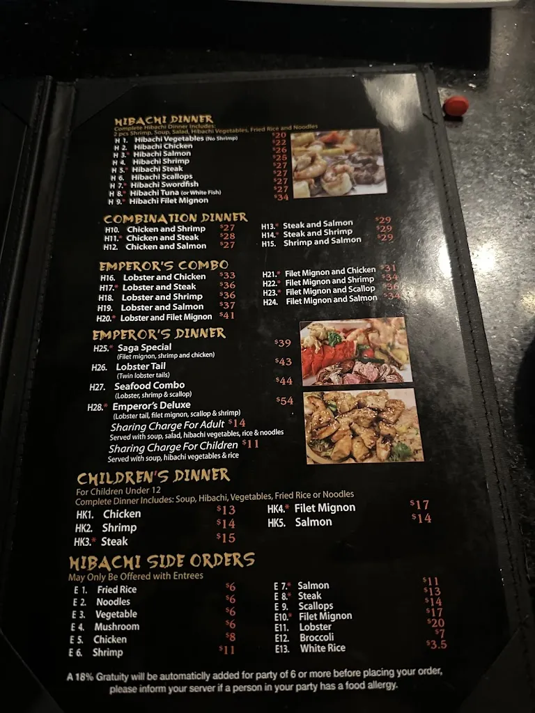 Menu_Saga Hibachi Steak, Seafood and Sushi Bar_Cranberry Twp, PA_image_old_3