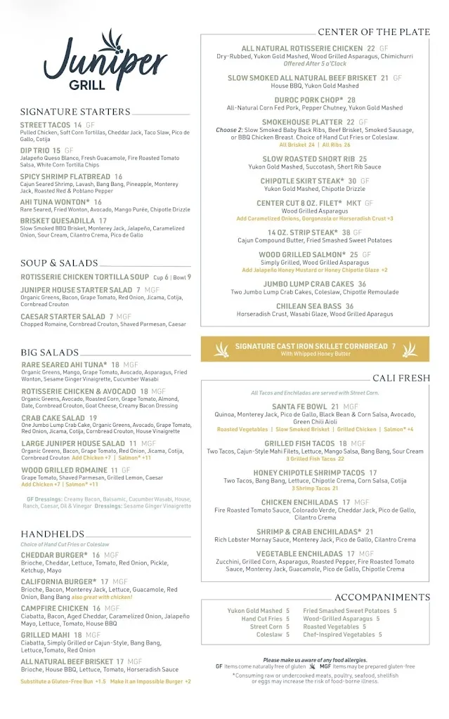 Menu_Juniper Grill - Cranberry Township_Cranberry Twp, PA_image_old_1