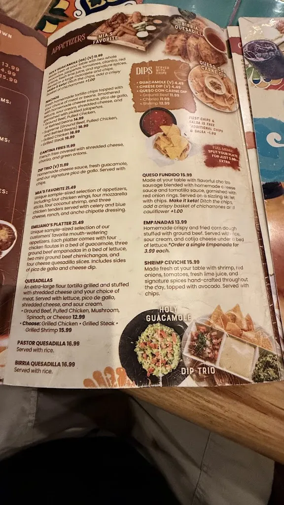 Menu_Emiliano's Mexican Restaurant & Bar (Cranberry)_Cranberry Twp, PA_image_old_3