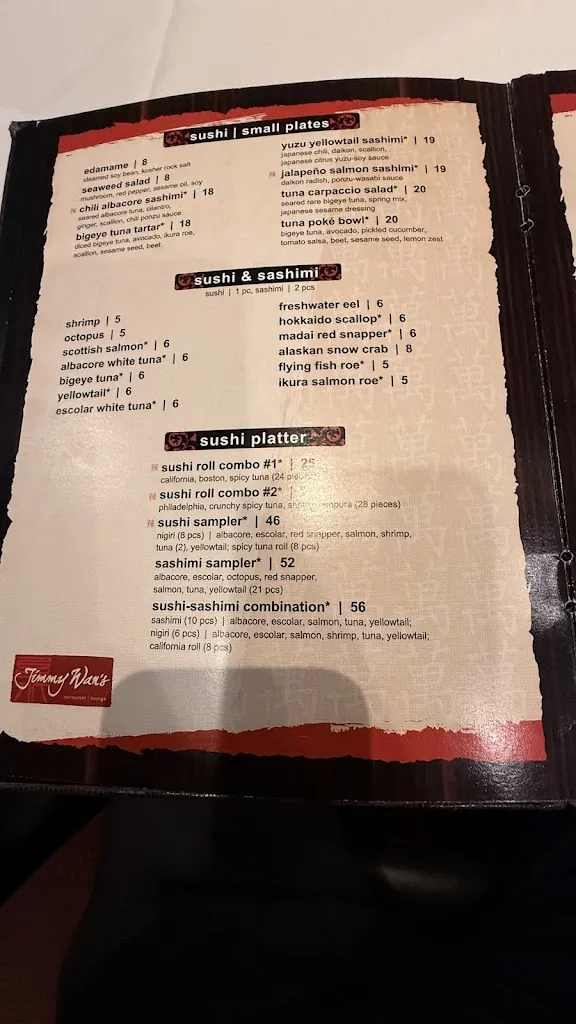 Menu_Jimmy Wan's Restaurant & Lounge_Cranberry Twp, PA_image_old_2
