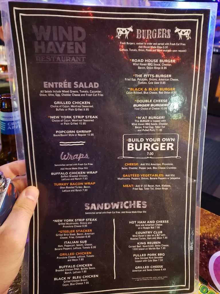 Menu_Wind Haven Bar & Grille_Cranberry Twp, PA_image_old_1