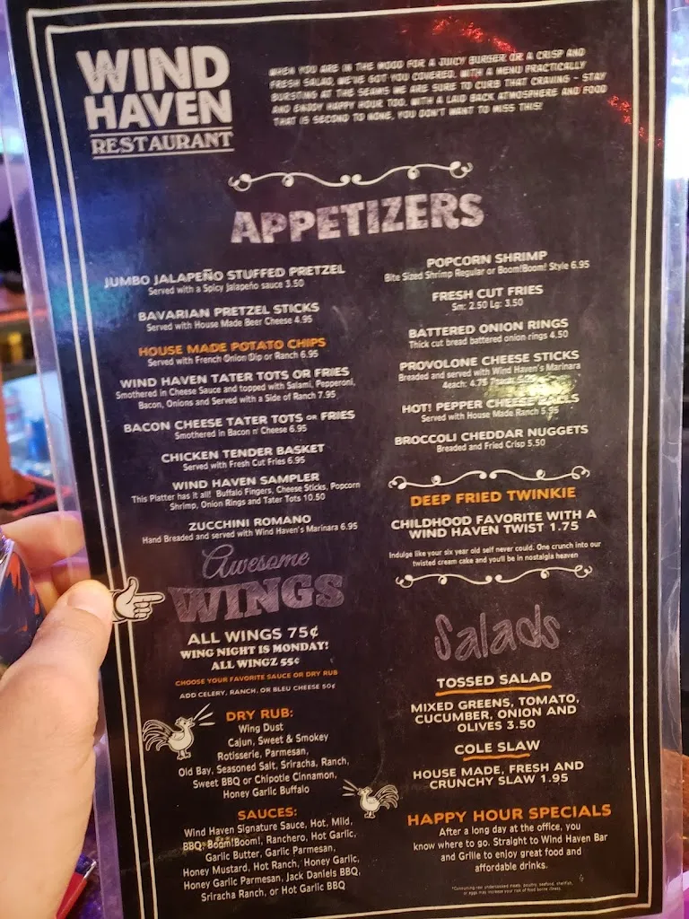 Menu_Wind Haven Bar & Grille_Cranberry Twp, PA_image_old_2