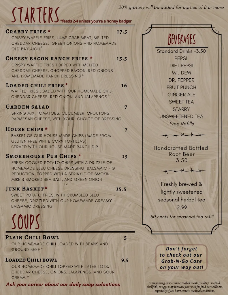 Menu_Wild Annie's_Mcconnellsburg, PA_image_old_3