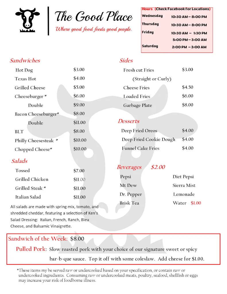 Menu_The Good Place Food Trailer_Bradford, PA_image_old_1