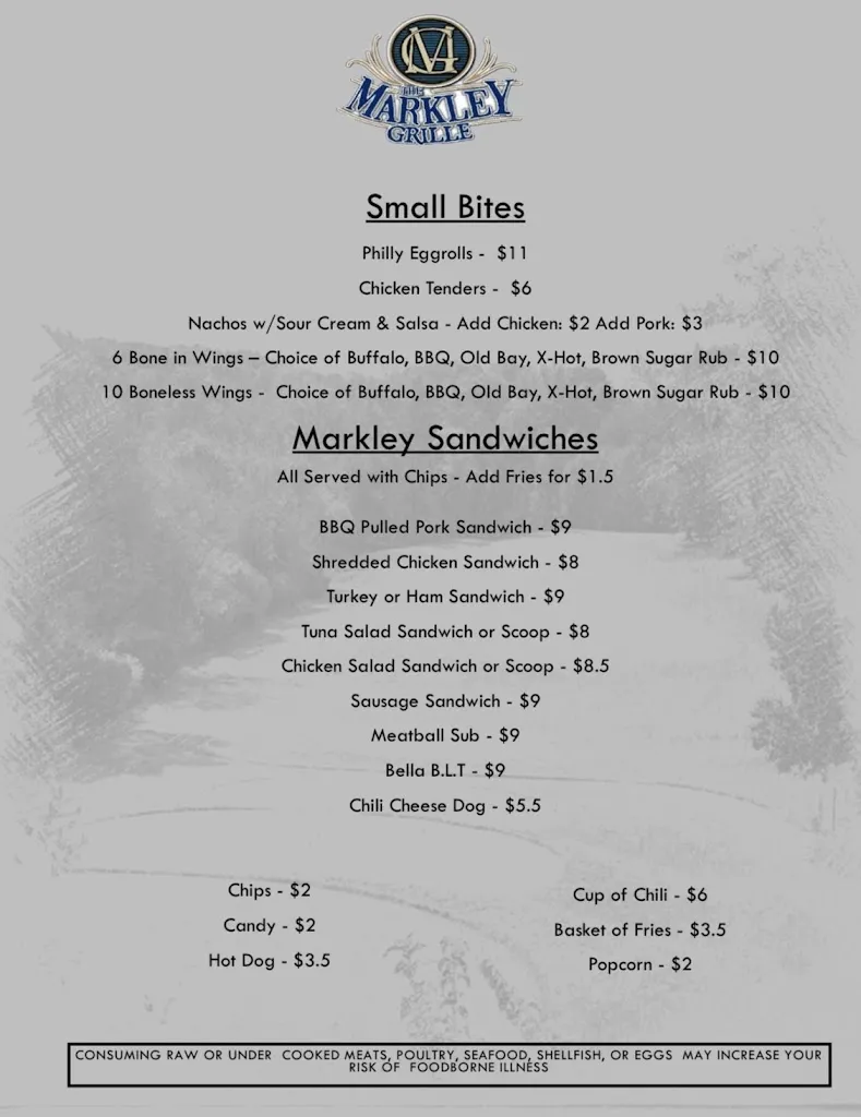 Menu_The Markley Grille at Bella Vista Golf Course (Open to the Public)_Gilbertsville, PA_image_old_2