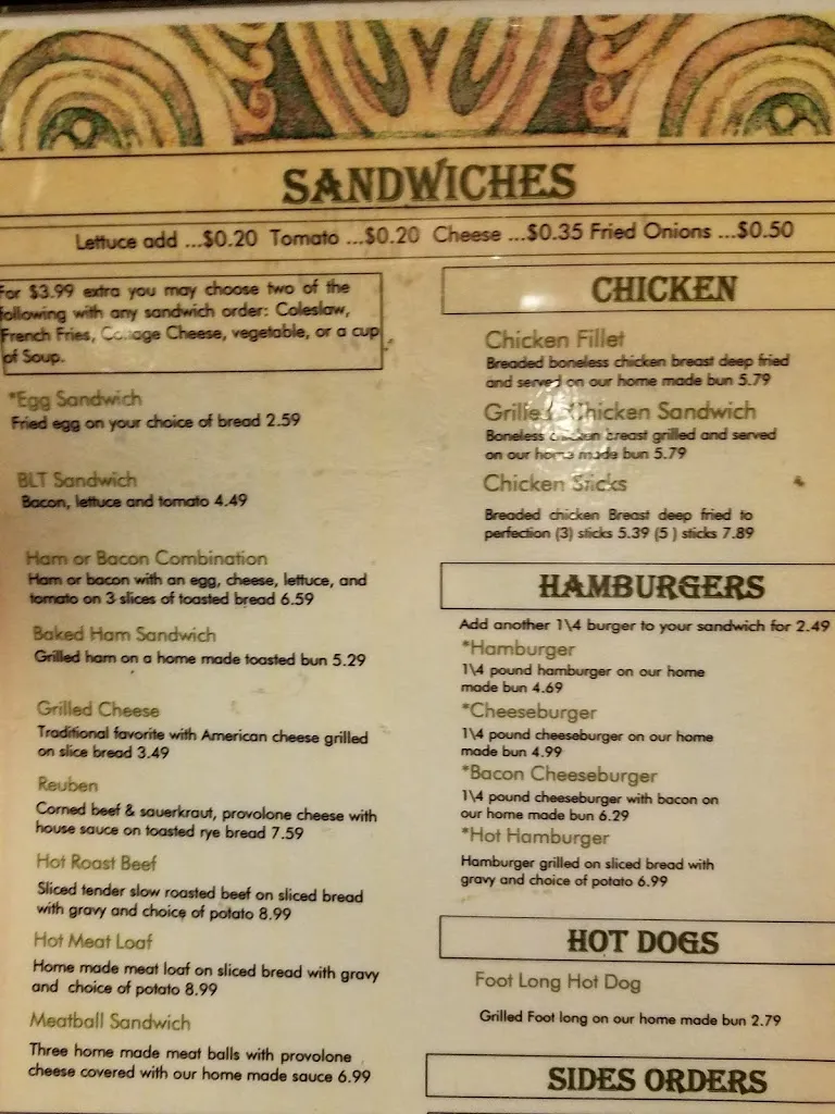 Menu_Hills Restaurant_New Eagle, PA_image_old_1