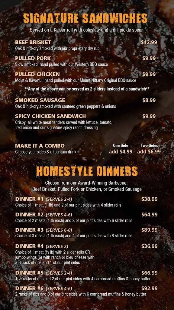 Menu_Prospectors - Mount Nittany Rib Company_State College, PA_image_old_3