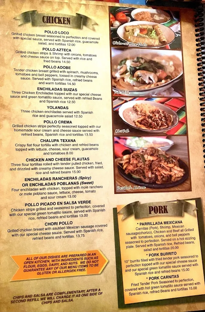 Menu_Rey Azteca_State College, PA_image_old_2