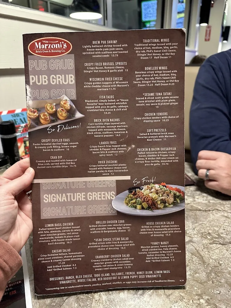 Menu_Marzoni’s Brick Oven & Brewing Co._State College, PA_image_old_2