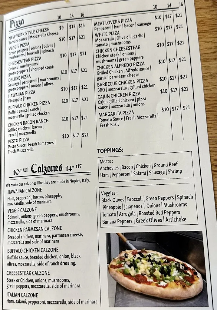 Menu_The Cove New York Style Pizzeria_Squirrel Dr, State_image_old_2