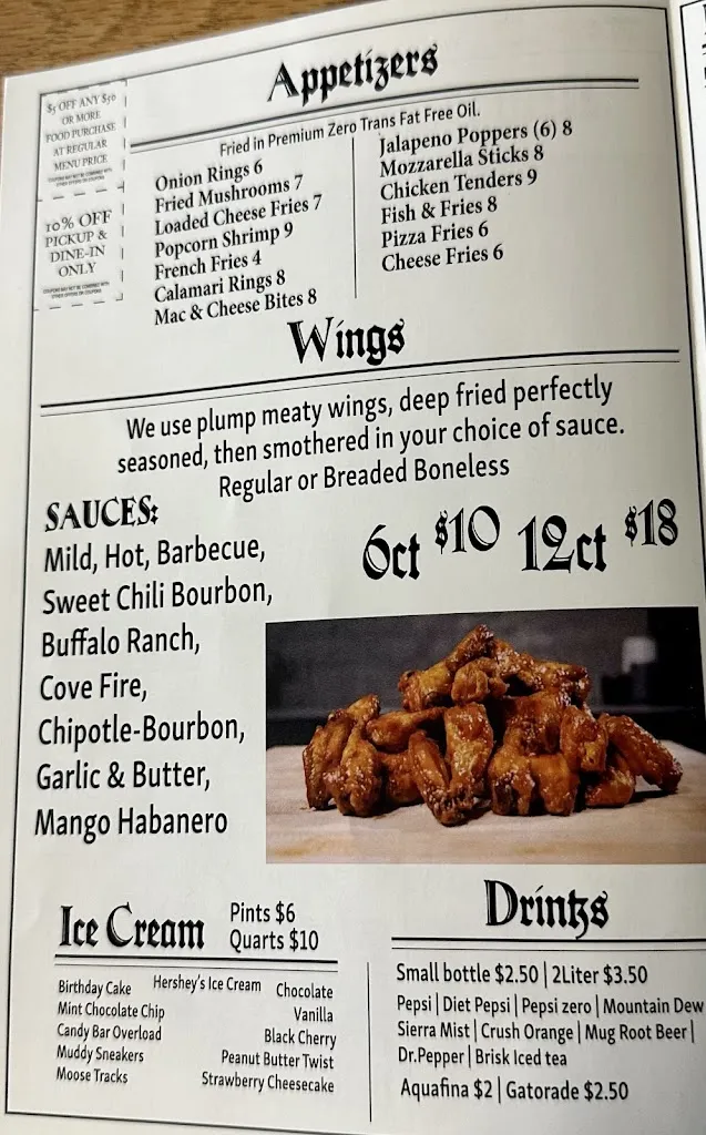 Menu_The Cove New York Style Pizzeria_Squirrel Dr, State_image_old_3