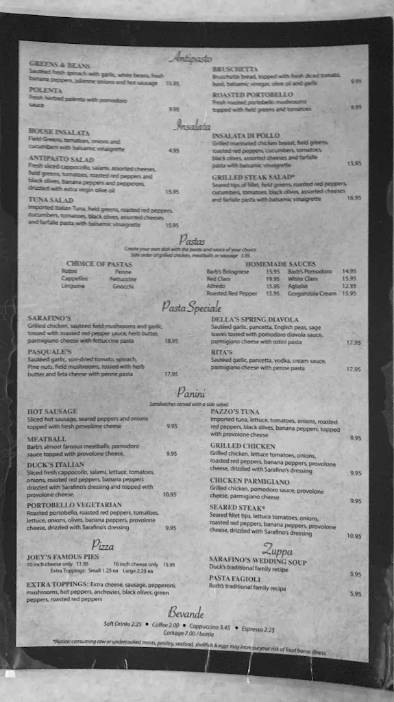 Menu_Sarafino's Homestyle Italian_Pittsburgh, PA_image_old_3