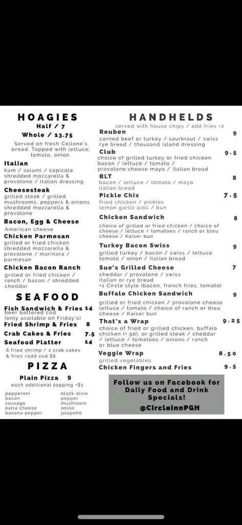 Menu_Circle Inn_Pittsburgh, PA_image_old_1
