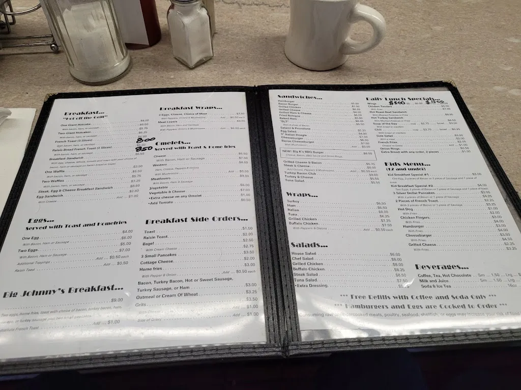Menu_Johnny's Diner_Pittsburgh, PA_image_old_1
