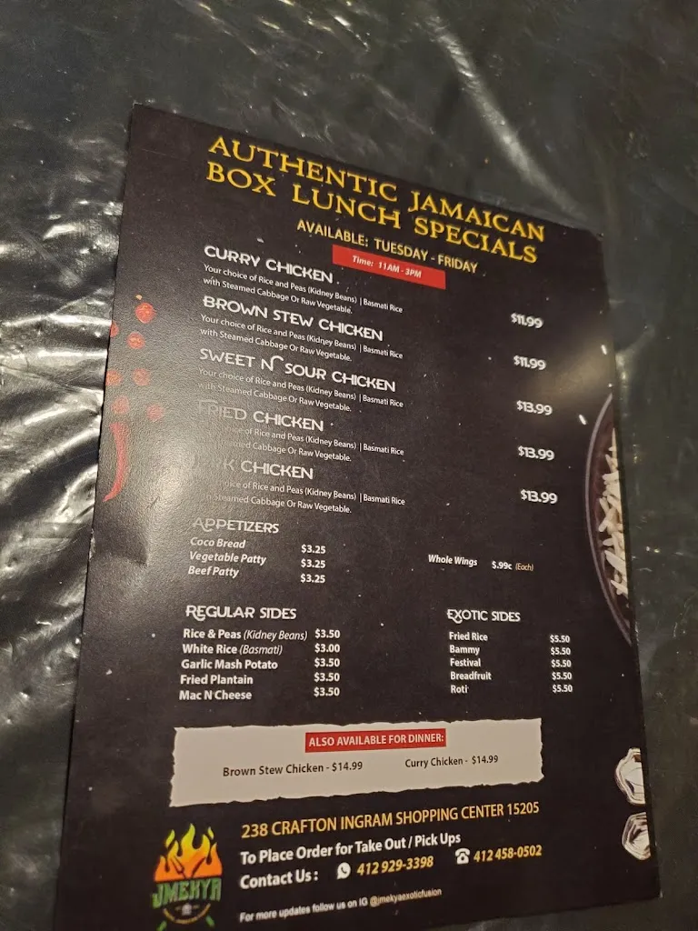 Menu_Jmekya_Crafton, PA_image_old_2