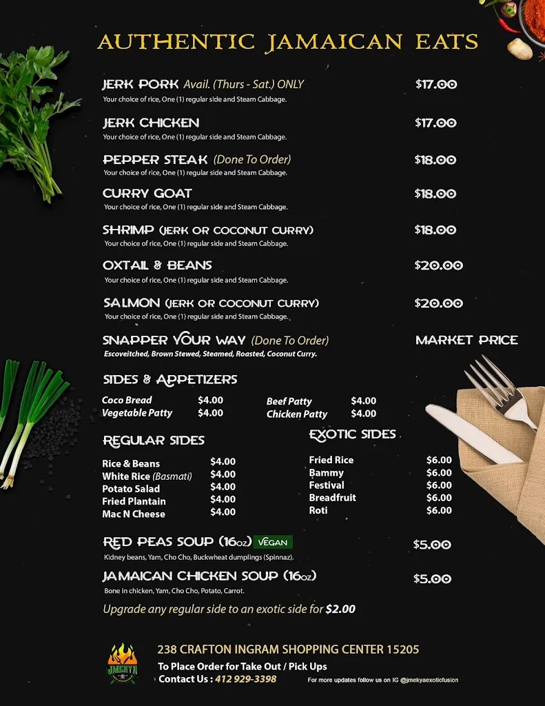 Menu_JMekYa Exotic Fusion LLC_#238, Crafton_image_old_1