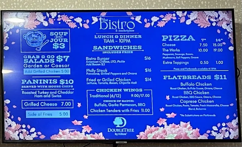 Menu_DoubleTree Bistro and Marketplace_Pittsburgh, PA_image_old_1