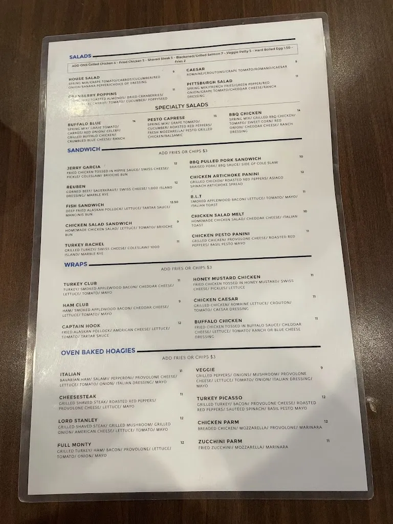 Menu_The Alcove_Pittsburgh, PA_image_old_2
