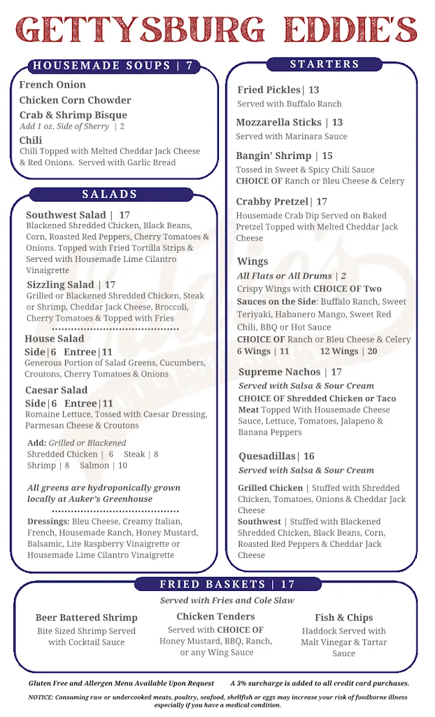 Menu_Gettysburg Eddie's_Gettysburg, PA_image_old_2