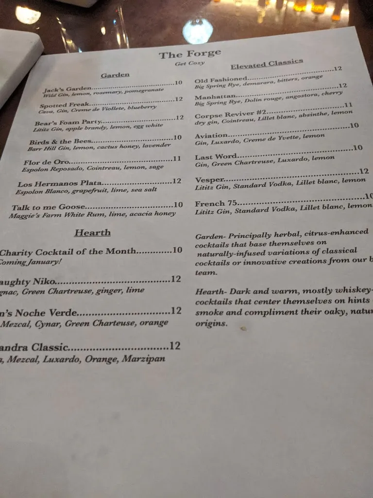 Menu_The Forge_Pittsburgh, PA_image_old_3