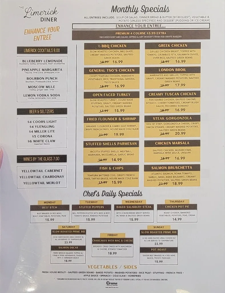 Menu_Limerick Diner_Limerick, PA_image_old_1