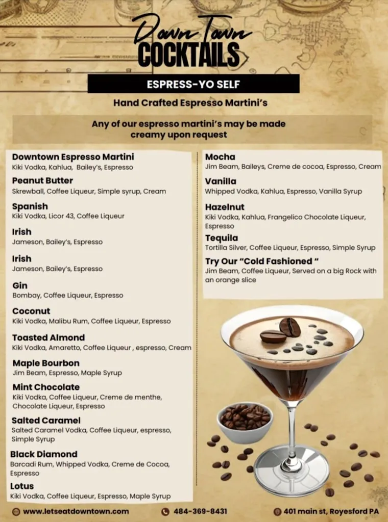 Menu_Downtown Gastropub & Restaurant_Royersford, PA_image_old_1