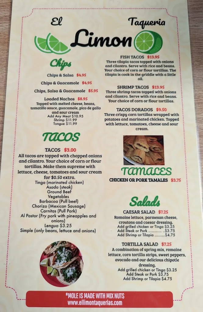 Menu_El Limon Royersford_Royersford, PA_image_old_1