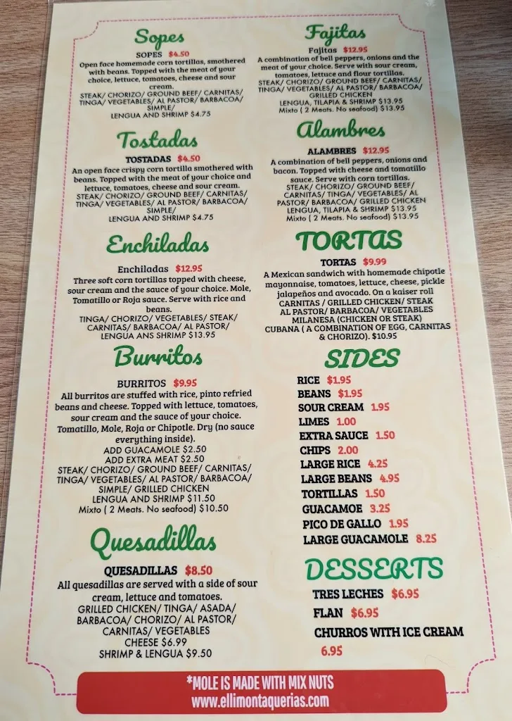 Menu_El Limon Royersford_Royersford, PA_image_old_2