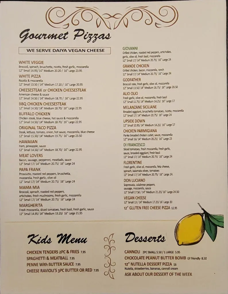 Menu_Luciano's Pizzeria & Ristorante_Royersford, PA_image_old_1