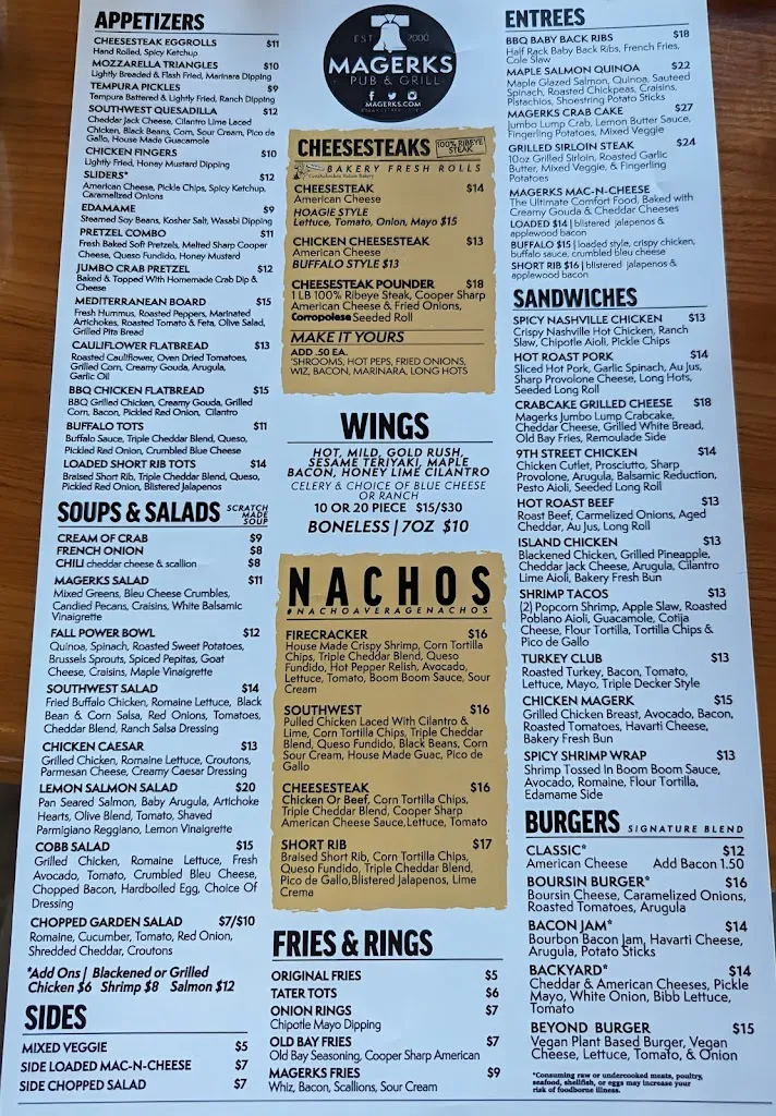 Menu_MaGerk's Pub & Grill Lionville_Exton, PA_image_old_3
