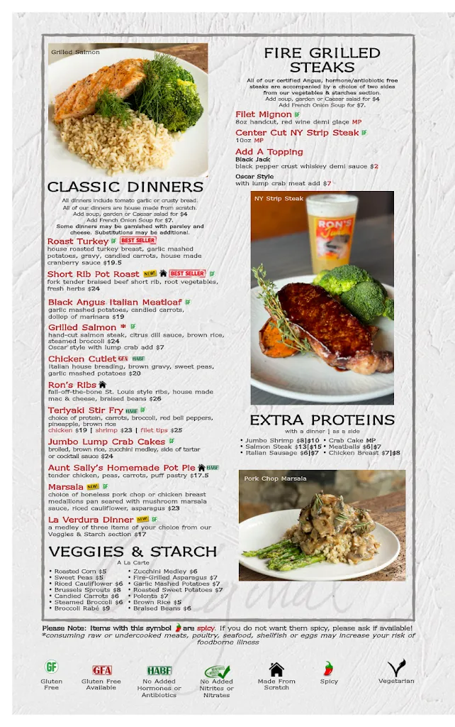Menu_Ron's Original Bar & Grille_Exton, PA_image_old_1
