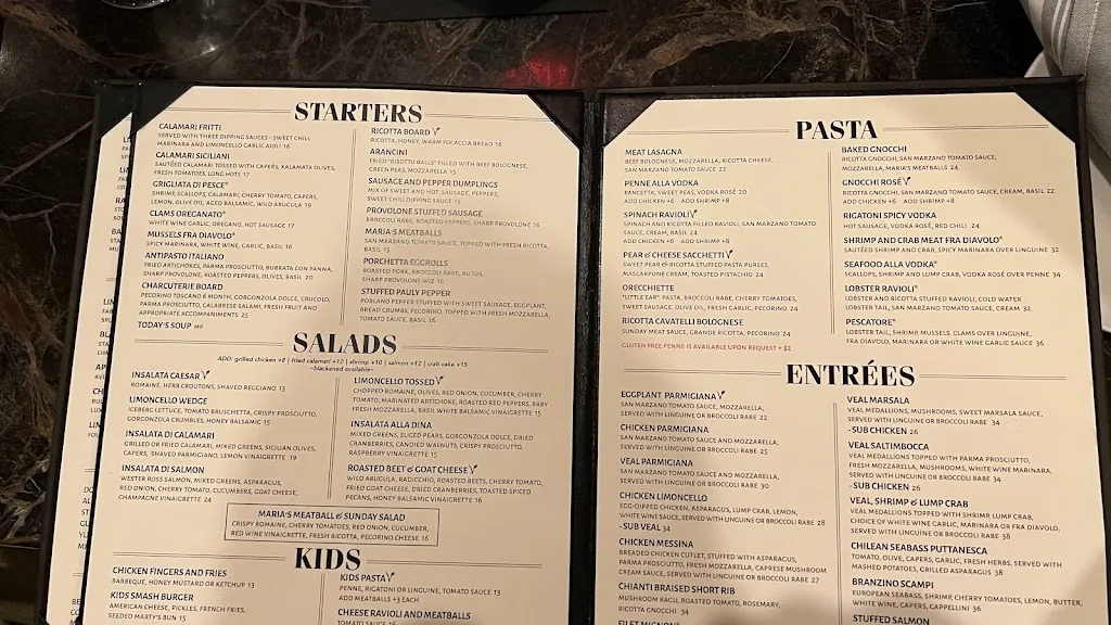 Menu_Limoncello Chester Springs_Chester Springs, PA_image_old_2