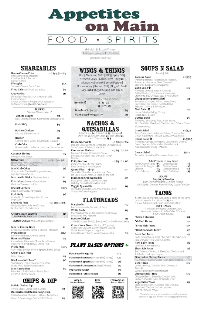 Menu_Appetites On Main_Exton, PA_image_old_1
