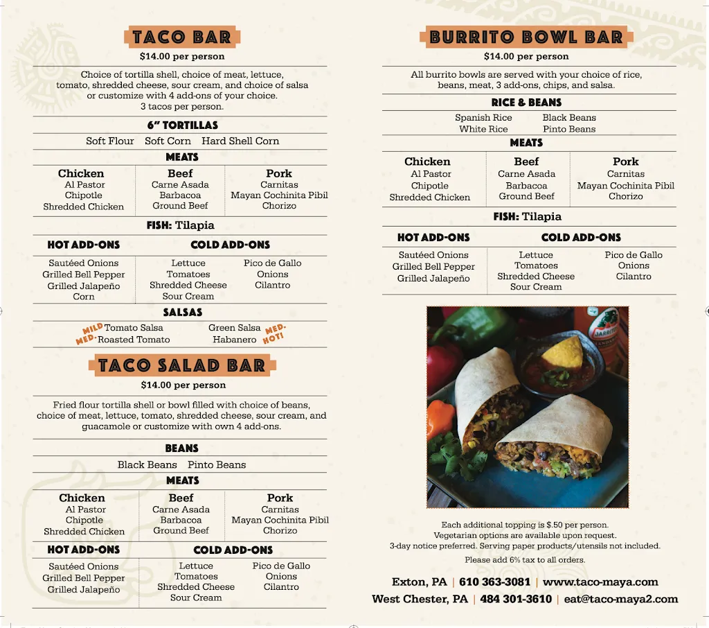 Menu_Taco Maya Mexican Grill Exton_Exton, PA_image_old_1
