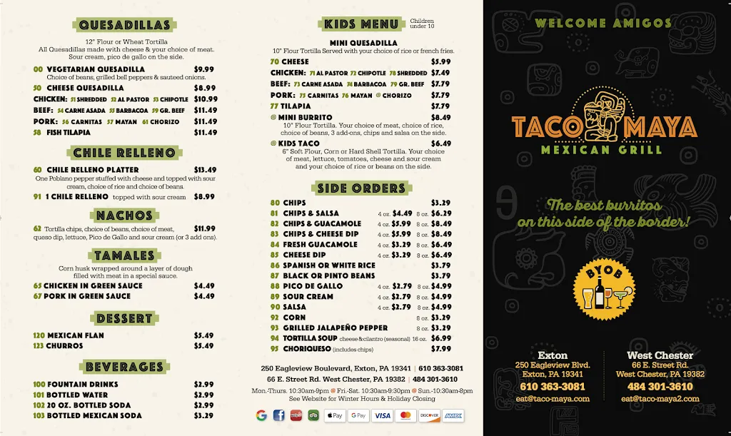 Menu_Taco Maya Mexican Grill Exton_Exton, PA_image_old_3